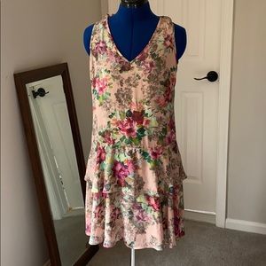 Adrianna Papell blush pink floral dress